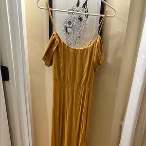 Reformation Larkspur Dress Size 6 in Ochre